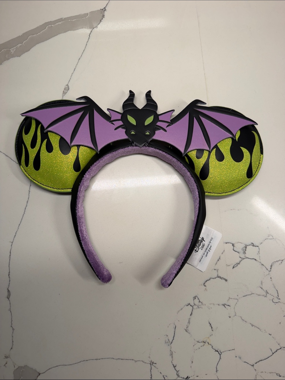Disney Parks Maleficient as Dragon Halloween Minnie Mouse Ears Bow Headband US